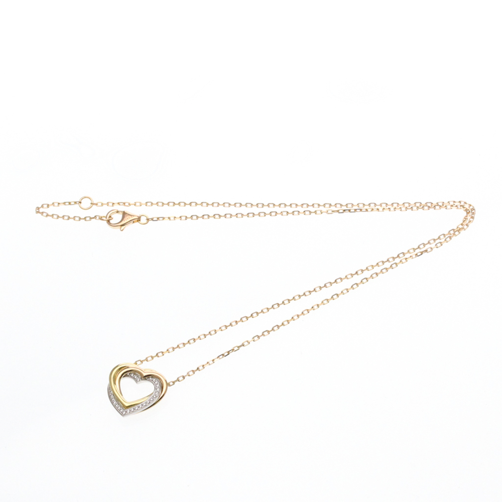 CARTIER 18k Gold Diamond Trinity Necklace - Picture 6 of 11